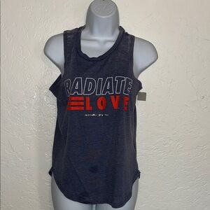 Spiritual Gangster Radiate Love Navy Muscle Tee